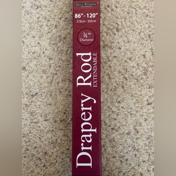 Brand new with box drapery Rod (Extendable) *NEW* - Picture 3 of 9